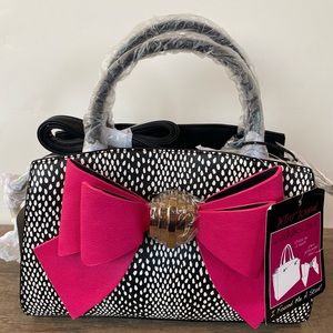 Betsey Johnson Bow Satchel Purse NWT